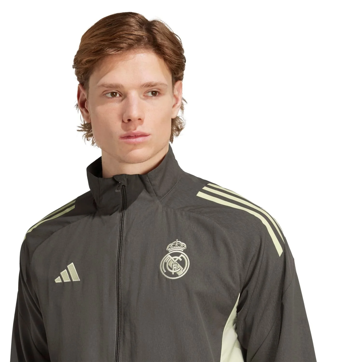Chaqueta Chándal Hombre adidas Entrenamiento 25/26 Caqui Oscuro - Image 4