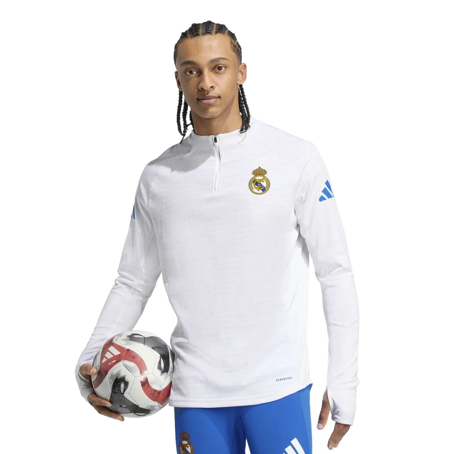 Sudadera Pro Hombre adidas Entrenamiento UCL Blanca 25/26 - Image 3