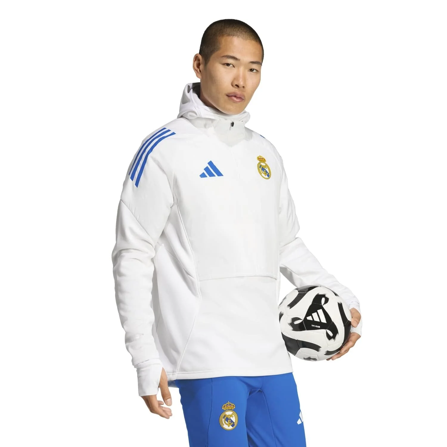 Sudadera Invierno Hombre adidas Entrenamiento UCL Blanca 25/26 - Image 4