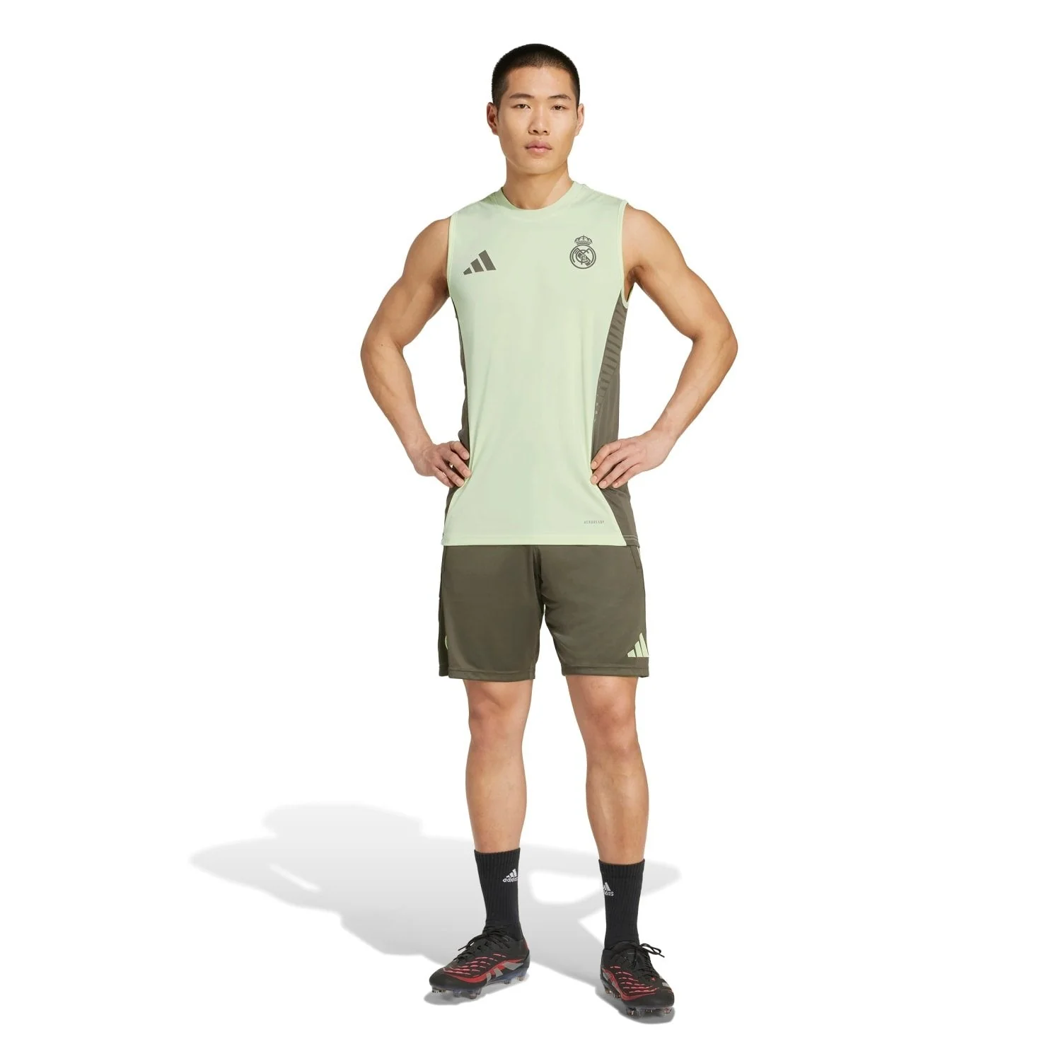 Camiseta sin Mangas Hombre adidas Entrenamiento 25/26 Verde Lima - Image 4