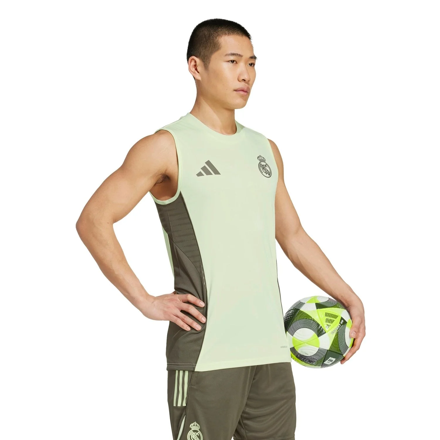 Camiseta sin Mangas Hombre adidas Entrenamiento 25/26 Verde Lima - Image 6