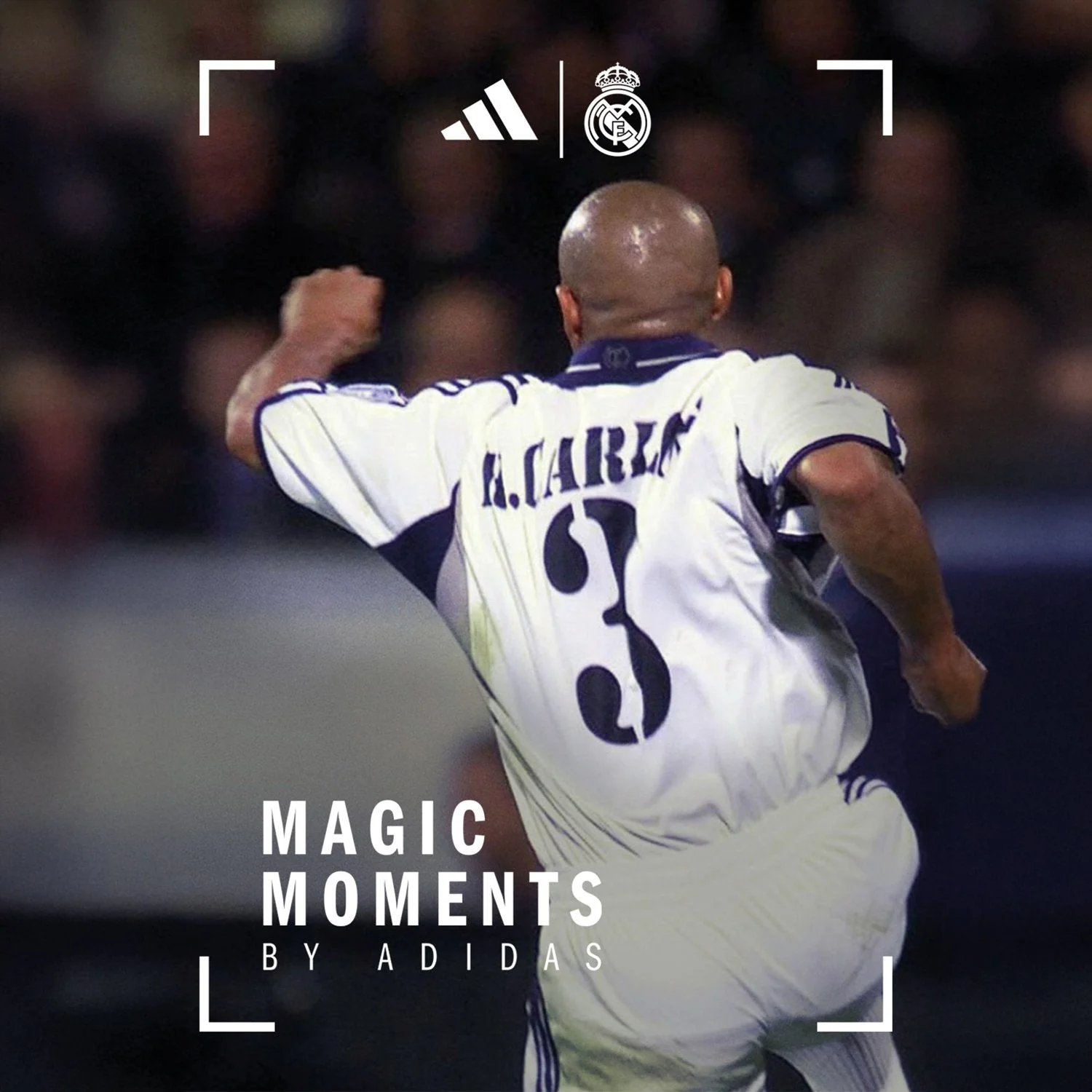 Camiseta Hombre Roberto Carlos adidas Magic Moments Negra - Image 3