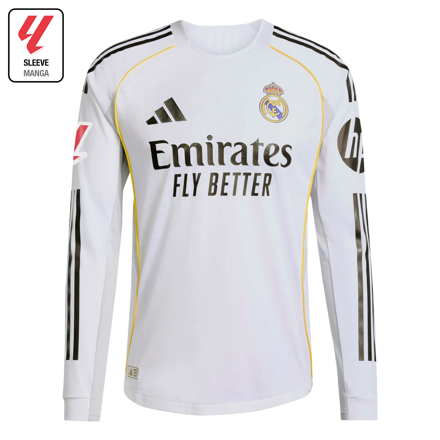 Camiseta Authentic Hombre Manga Larga Primera Equipación Blanca 25/26 - Image 9