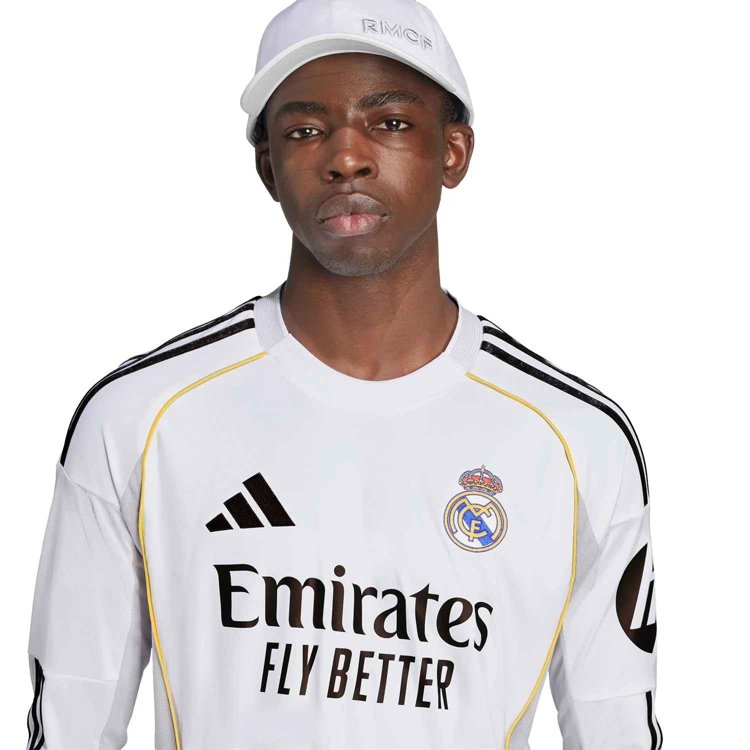 Camiseta Hombre Manga Larga Primera Equipación Blanca 25/26 - Image 3