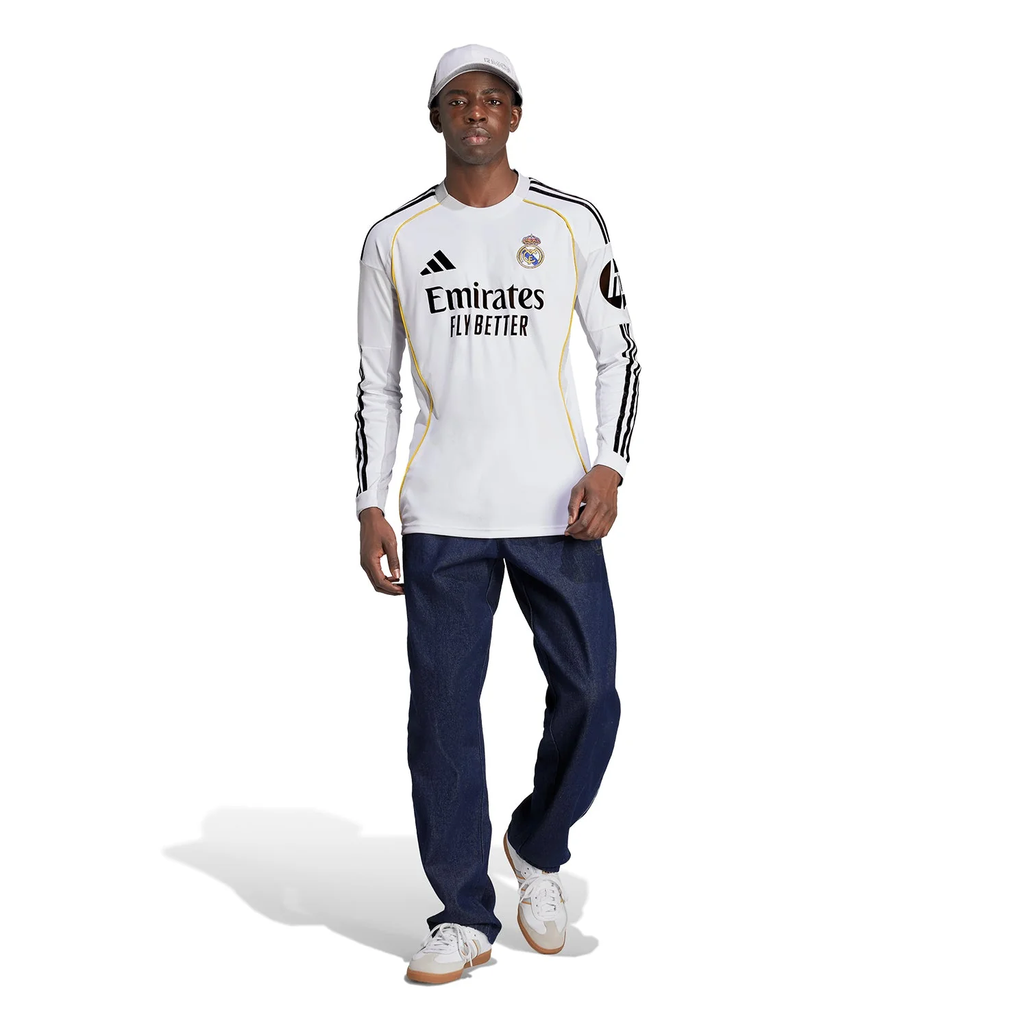 Camiseta Hombre Manga Larga Primera Equipación Blanca 25/26 - Image 4