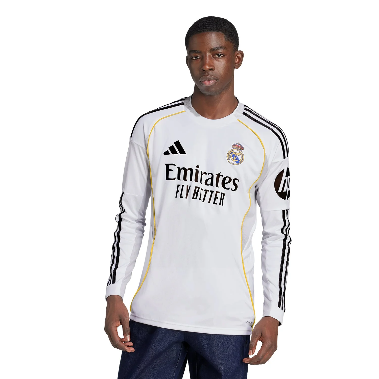 Camiseta Hombre Manga Larga Primera Equipación Blanca 25/26 - Image 5