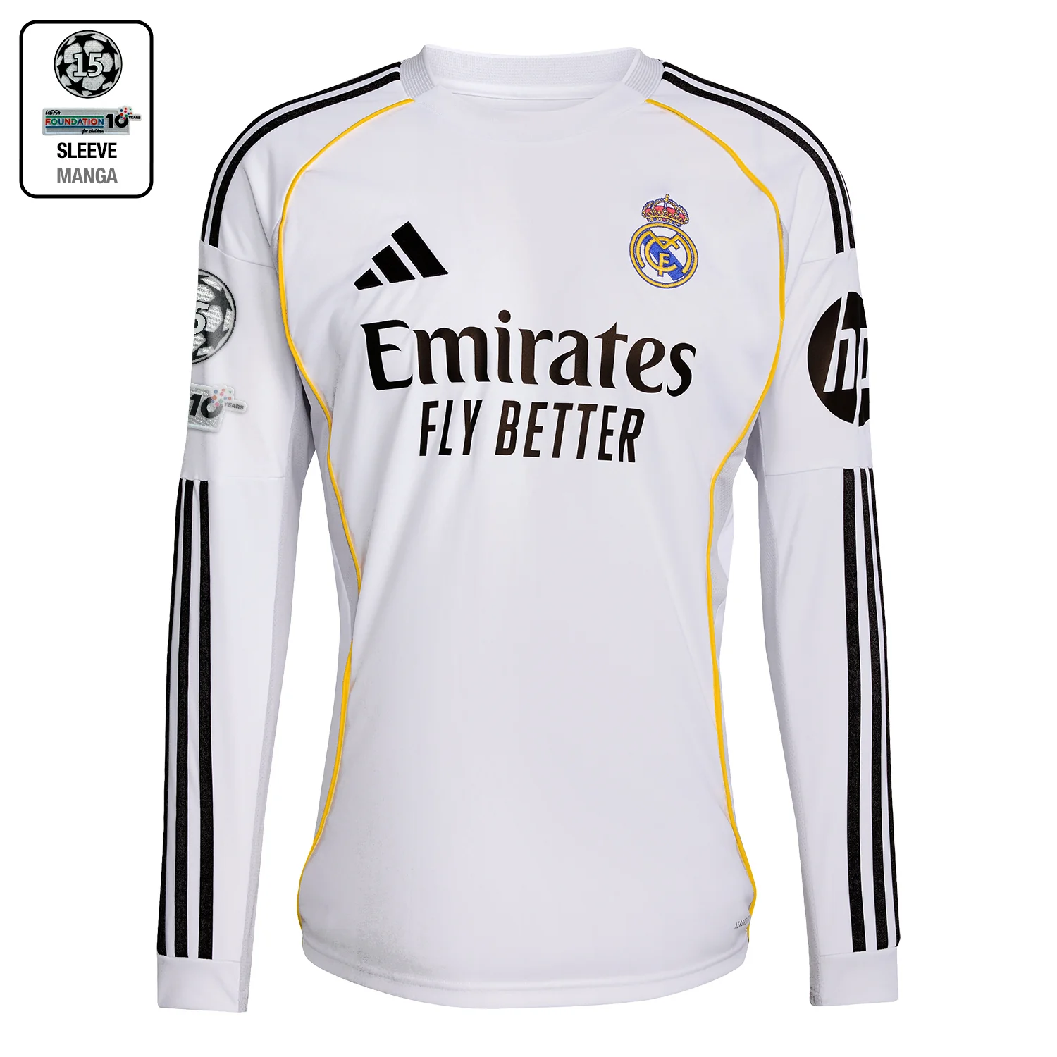 Camiseta Hombre Manga Larga Primera Equipación Blanca 25/26 - Image 8