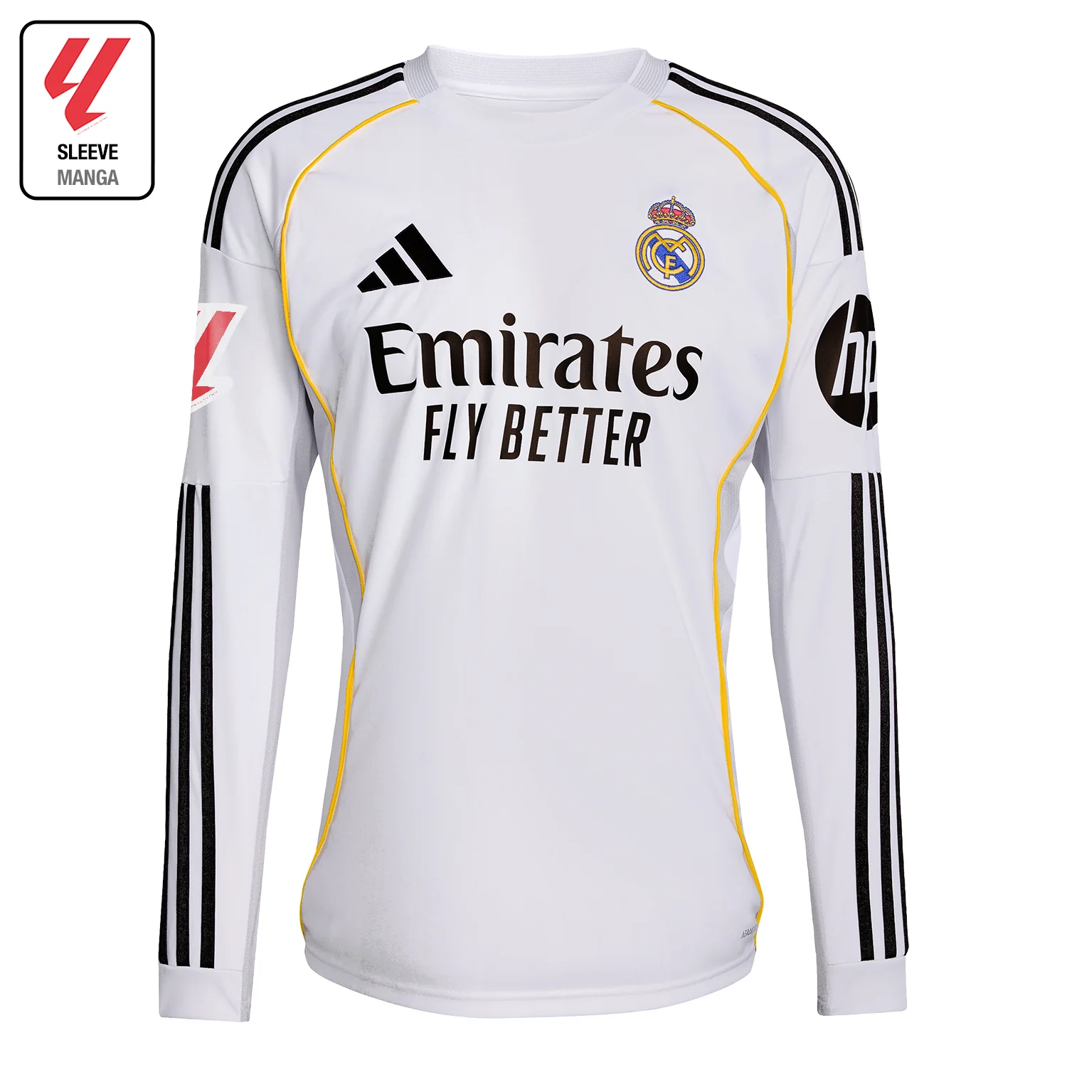 Camiseta Hombre Manga Larga Primera Equipación Blanca 25/26 - Image 9
