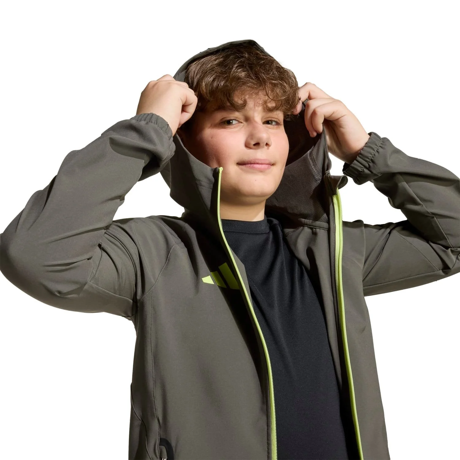 Chaqueta Niños adidas Tiro Vis Tech Competition Gris/Verde Lima - Image 6