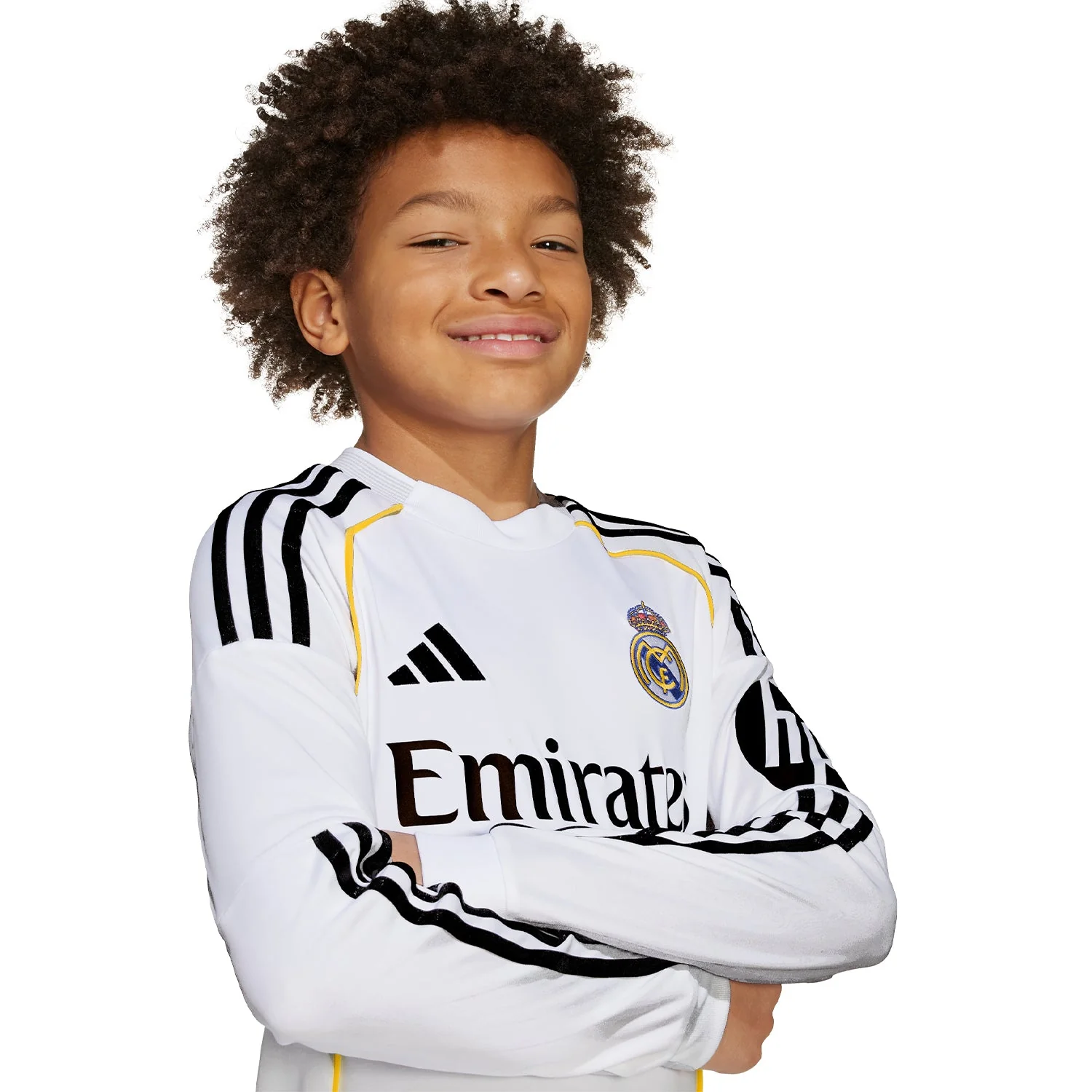 Camiseta Niños Manga Larga Primera Equipación Blanca 25/26 - Image 3