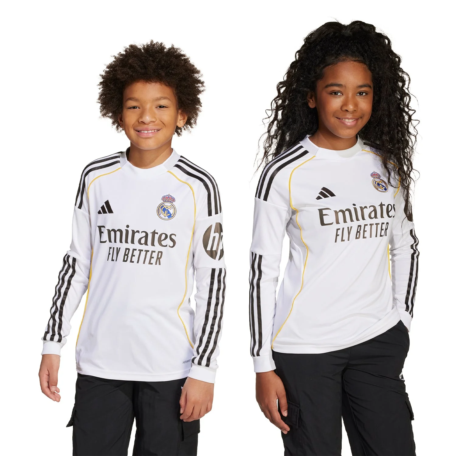 Camiseta Niños Manga Larga Primera Equipación Blanca 25/26 - Image 4