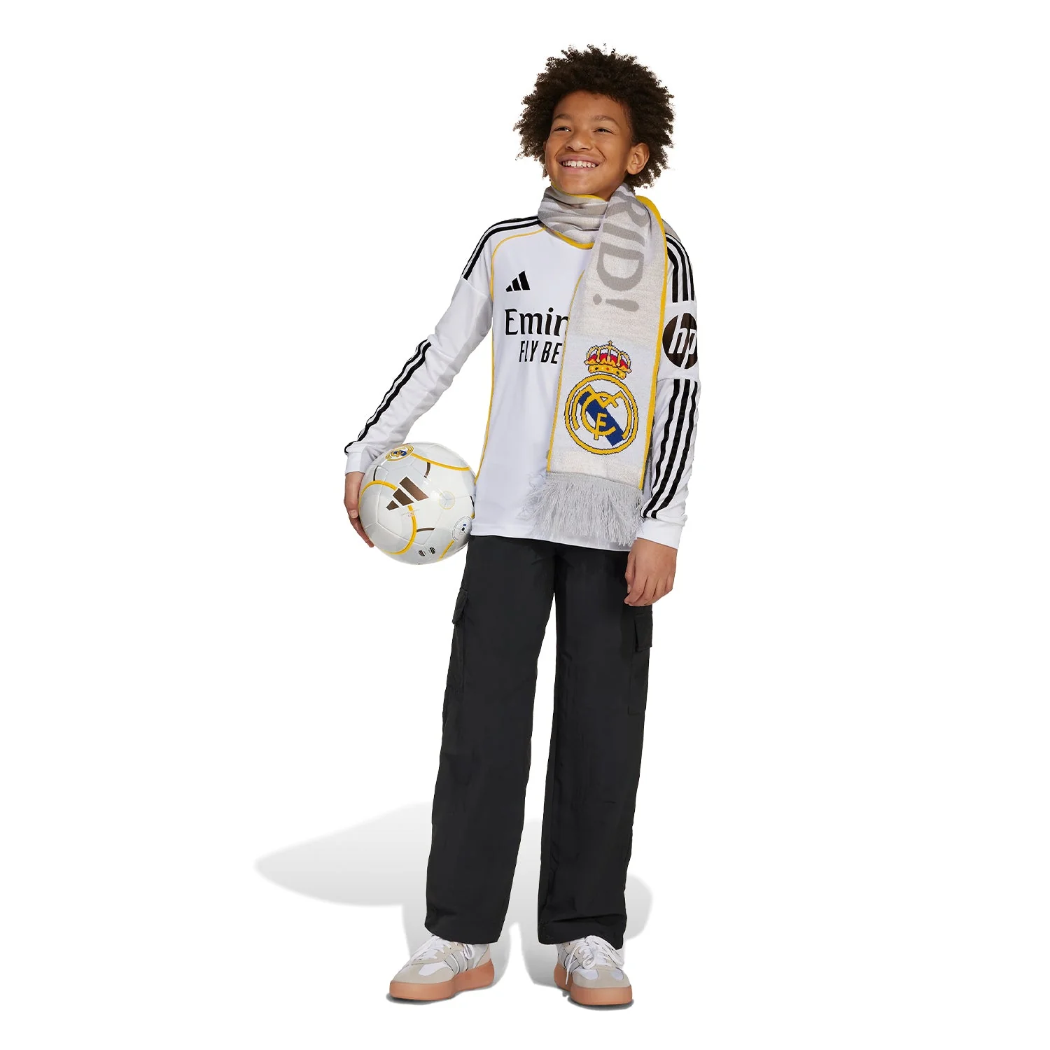 Camiseta Niños Manga Larga Primera Equipación Blanca 25/26 - Image 5