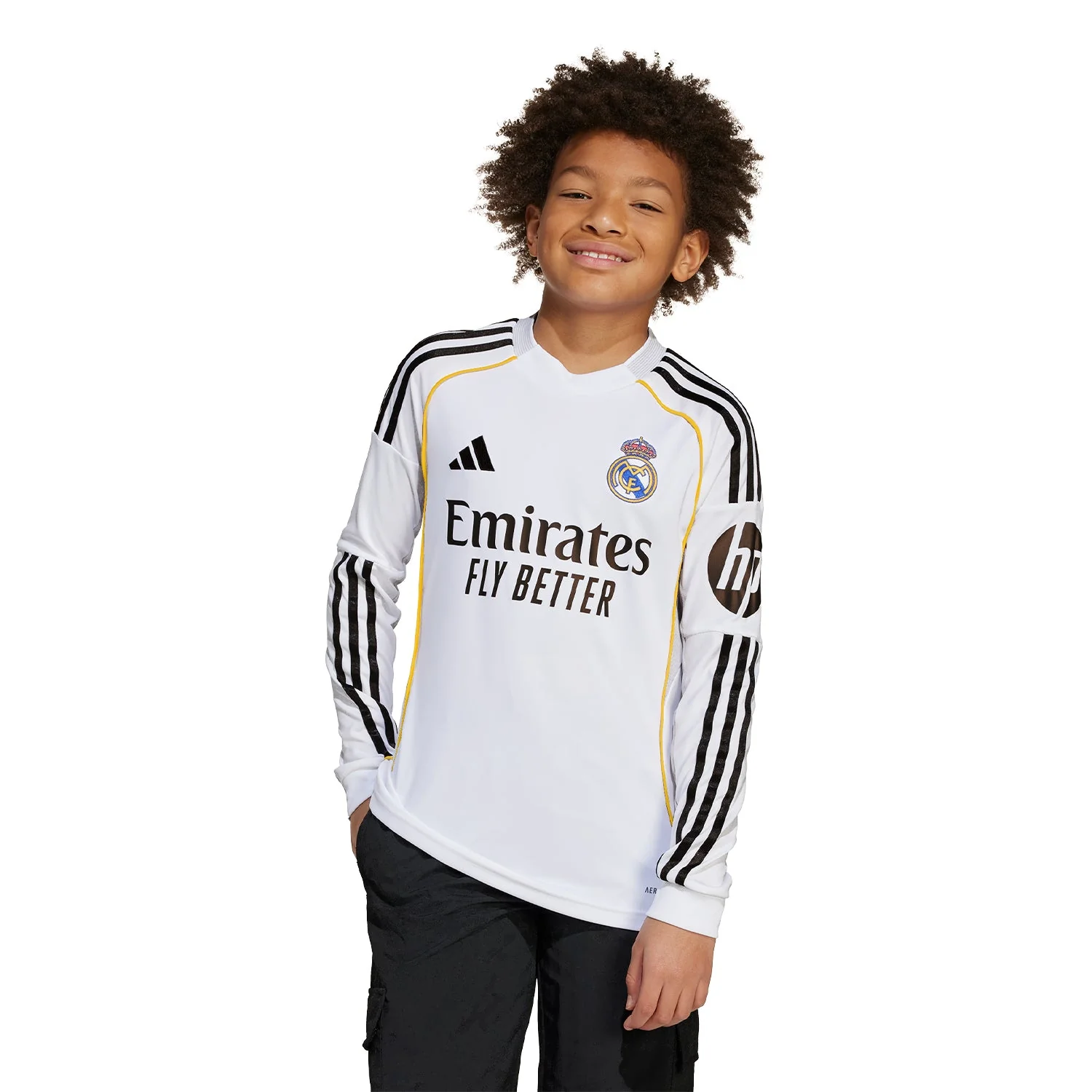 Camiseta Niños Manga Larga Primera Equipación Blanca 25/26 - Image 6