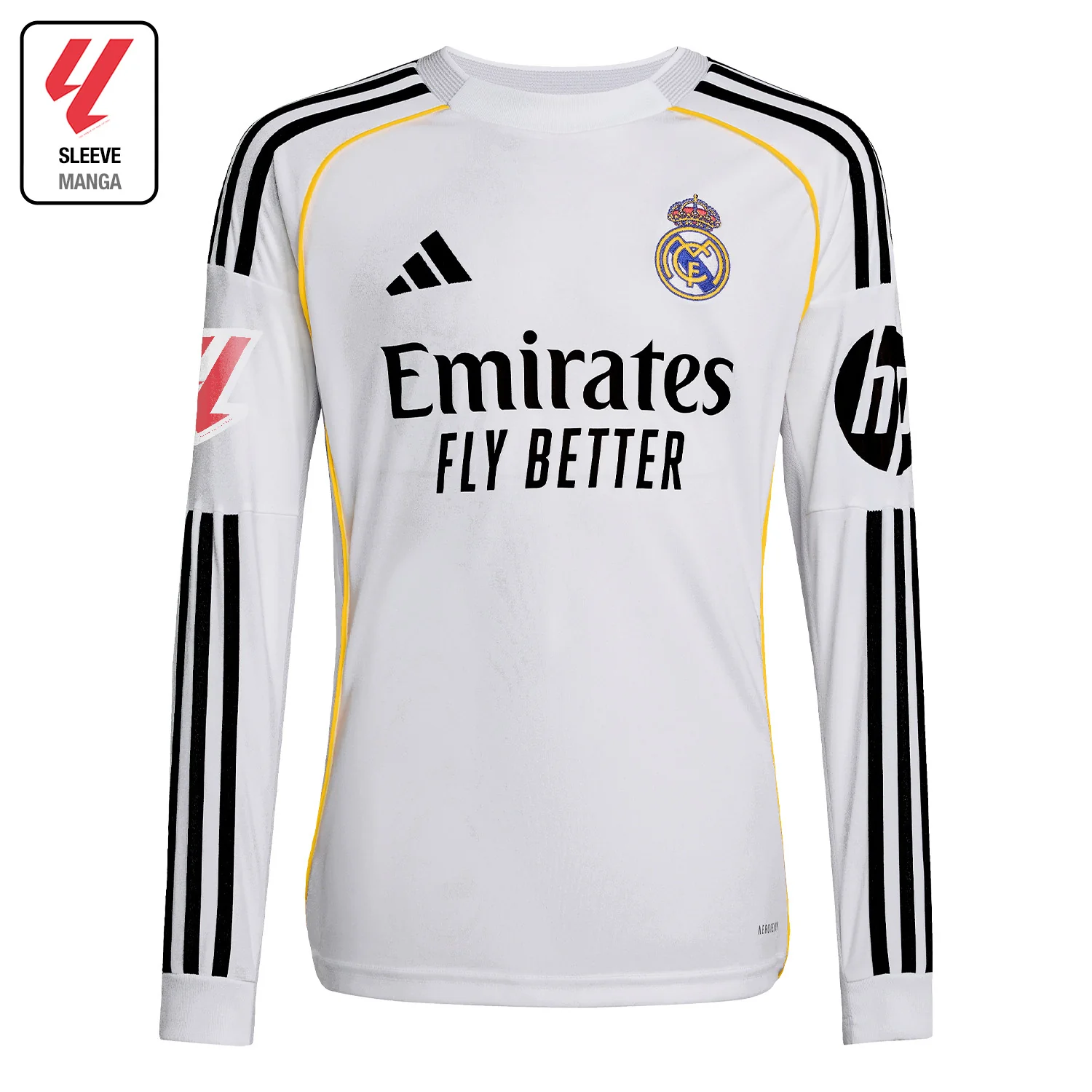 Camiseta Niños Manga Larga Primera Equipación Blanca 25/26 - Image 9